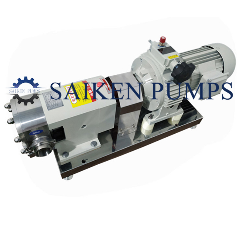 Rotary lobe pump for food delivery